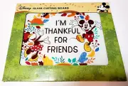 Disney Mickey & Minnie Mouse Glass Cutting Board - I’m Thankful For Friends