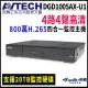 【AVTECH 陞泰】DGD1005AX-U1 4路主機 800萬 H.265 五合一 XVR 錄影主機 DVR 監視器(帝網 KingNet)