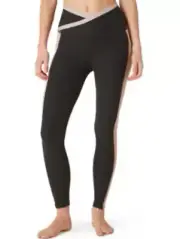 New Beyond Yoga Spacedye On Block High Waisted Midi Legging Darkest Night/Chai