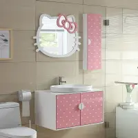 在飛比找樂天市場購物網優惠-兒童洗手盆helloKitty浴室柜組合凱蒂貓女生兒童卡通梳