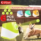 Auto Dog Ball Launcher Thrower Automatic Tennis Fetch Throwing Machine +6 Balls