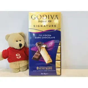 GODIVA 迷你巧克力棒 牛奶 血橙 黑巧克力 海鹽 焦糖 杏仁 【Sunny Buy】