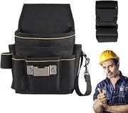 Tool Pouch For Men | Carpenter Tool Pouch - Lightweight Multi-purpose Ergonomic Quick-Release Tear-Resistant Waist Holder For Nail Electrician Construction Sites