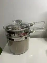 Vintage Pyrex Flameware Glass Double Boiler
