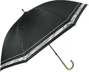 [ベーシックスタンダード] Long Umbrella, Parasol, Sun or Rain, Women's, Hand Opening, Lightweight, Mini, Cute, Hem Pattern, Ribs, 18.5 inches (47 cm), Inner Coating, 99.9% UV Reduction, First Class Light Blocking, UPF50+, Heat