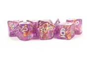 MDG: Resin Polyhedral Dice Set - Purple w/ Gold Foil