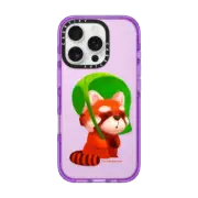 iPhone 16 Pro Impact Case Red Panda with Leaf