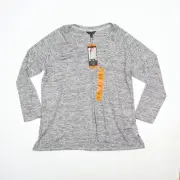 Banana Republic V Neck Top Women’s XXL Gray Pullover Lightweight Rayon Blend
