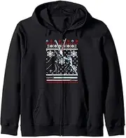 [STAR WARS] Darth Vader & Luke Skywalker Ugly Sweater Style Zip Hoodie