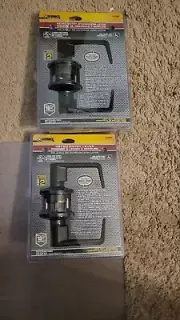 2X BRINKS COMMERCIAL Lever Matte Black Interior/Exterior Keyed Alike Door Entry
