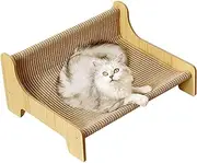Scratching Post with Cat Bed, Relaxing Bed with Scratching Post for Cats | Sisal Training Toy for Kitten Protects Indoor Furniture Living Room