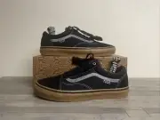 Vans x Hockey Old Skool Skate Shoes Black Snake Sneakers Men's Size 13 NEW