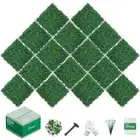 16PCS Boxwood Panels, 10"x10" Grass Wall, Grass Backdrop Privacy Screen, Sun ...