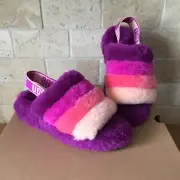 UGG YEAH BERRYLICIOUS MULTI SLIDE FUR SLINGBACK SHOES SLIPPERS SIZE US 6 WOMEN