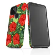 For Google Pixel 4a 5G Case Armour Protective Cover Plant Garden