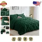 Modern Geometric 7-Piece Comforter Set in Emerald Green - California King