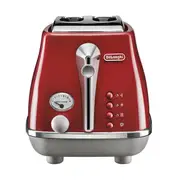 DeLonghi Icona Capitals 2 Slice Toaster - Tokyo Red