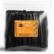 4 Inch Black Cable Tie Zip Ties Nylon Zip Ties Plastic Ties 100Pcs