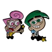 Fairly OddParents Cosmo & Wanda Enamel Pin Lapel Purse Hat Pinback Cartoon New