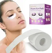 Boxania® 125 Pcs Eyelash Extension Tape Sticky Foam Pad for Eyelash Patches Waterproof Pre-Cut Medical Under Eye Lash Foam Tape Sticker, Hypoallergenic, No Latex Suitable for all Eye Shapes
