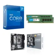 Intel i7 12700K + ASUS H610I-PLUS PRIME D4 Mini ITX + Crucial 16GB DDR4 Bundle