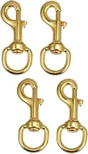 Sosoport 2sets Zinc Alloy Pet Collar Hooks Swivel Joints Traction Rope Buckle Dog Harness Accessories 360-degree Rotation 2pcs*2