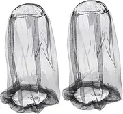 Toddmomy 2pcs Outdoor Mesh Head Netting Hats Insect Protectors for Fishing Beekeeping Hiking Gardening Lightweight Breathable Bug Protection for Outdoor Activities Black