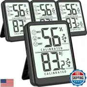 Azosowo 4-Pack Room Thermometer Indoor Hygrometer, Small Digital Temperature