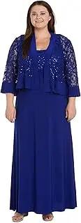 [R&M Richards] Women's 2 PCE Lace Georgette Jacket Dress