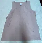 Chico’s Scoop Neck Tiered Ruffle Tank Top Size 3 Moonlight Mauve Casual New $69