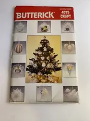 Butterick Pattern 4075 Adorable Christmas Ornaments ~ Ten Designs Uncut aba
