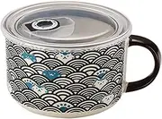 Soup Bowl,Rice Bowl,reakfast Bowl,Instant Noodle Bowl with Handles, Ceramic Soup Bowl with Lid, Porcelain Ramen Bowl, Microwave Bowl, for Dormitory Home Office-blue-840ml/30oz (Color : Blue, Size :