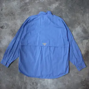 古著 Columbia PFG Vented Fishing Shirt 釣魚襯衫 藍色