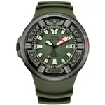 送禮首選★CITIZEN PROMASTER 率性軍綠潛水300光動能橡膠腕錶BJ8057-17X 附提袋【全館滿額折價★APP下單點數4倍送】線上購買享_實體門市同步服務