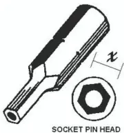 Allen Bit Socket Pin-Head ¼" Hex Tips (Metric) 4mm