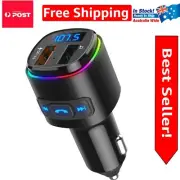 Crystal Clear Bluetooth FM Transmitter with Enhanced V5.0 & Fast Car Charging