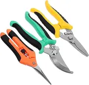 NULYLU 3pcs Stainless Steel Garden Scissors Set Versatile Pruning Shears for Efficient Trimming of Trees Flowers and Branches Durable Gardening Tools for All Your Gardening Needs