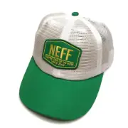 Neff Field Trucker Hat Cap White Snapback Mens New NWT Mesh Sewn Patch