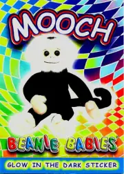 MOOCH, GLOW IN THE DARK STICKER, BEANIE BABIES CARD SERIES 4, YEAR 1999