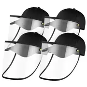 4X Outdoor Protection Hat Anti-Fog Pollution Dust Protective Cap Full Face HD Shield Cover Adult Black LUZ-HatAdultBLKX4