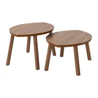 在飛比找IKEA優惠-IKEA 子母桌 2件組, 實木貼皮, 胡桃木