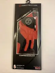Zero Friction Performance Glove Men's LEFT UNIVERSAL ONE SIZE Red New
