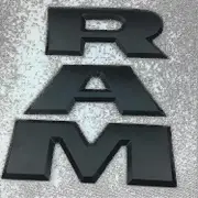 Suitable For Dodge Ram Trunk Car Logo Pickup Stickers Ram 1500 2500 3500 Rear Trunk Large Size Car Sticker Matte Black