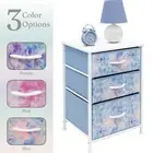 Sorbus 3-Drawer Nightstand - Bedside Storage Accent End Table - Tie-Dye Colors