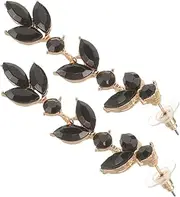 [SHERCHPRY] 1 Pair Floral Tassel Earrings Floral Earrings Rhinestone Earrings during Dangle Earrings Flower Earrings