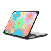 MacBook Pro 14-inch (M1 - M4) Bounce Case Transparent Floral Pastel Colors 70s Retro Flower Power