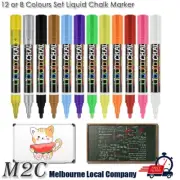 8 Or 12 Colours Liquid Chalk Marker Pens LED Writing Board Glass Window Paint