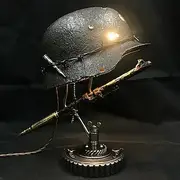 Table Lamp Desk Lamp Military Helmet Home Decor Loft Style Decoration Steampunk Vintage Style