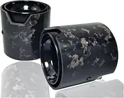 Muffler tip, 1 Pcs Inlet 60mm/63mm/67mm/70mm Out 93mm Length 90mm Compatible Compatible Compatible For Ged Carbon Fiber Exhaust Tips Compatible Compatible Compatible For BMW M2 M3 M4(Glossy in63mm)