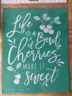 Chalk Couture Bowl Of Cherries Club Size B Transfer Stencil 8x10 Retired